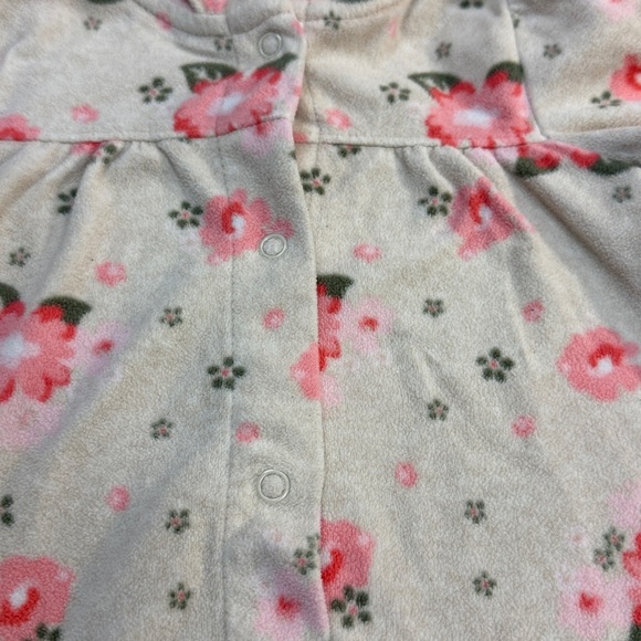 Carter's - Child of Mine - Pink and Cream Fleece Romper/one piece - Picture 2 of 3